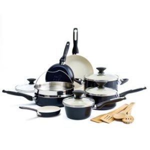 GreenPan Rio Ceramic Nonstick Cookware Set, 16 Piece