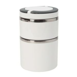Kitchen Details?2 Tier Round Twist Stainless Steel Insulated Lunch Box