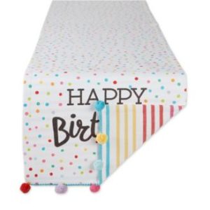 Design Imports Embellished Reversible Table Runner, 14"x72"